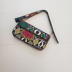 👜 Fashion Nova Womens Bring It Rainbow Faux Snake Purse